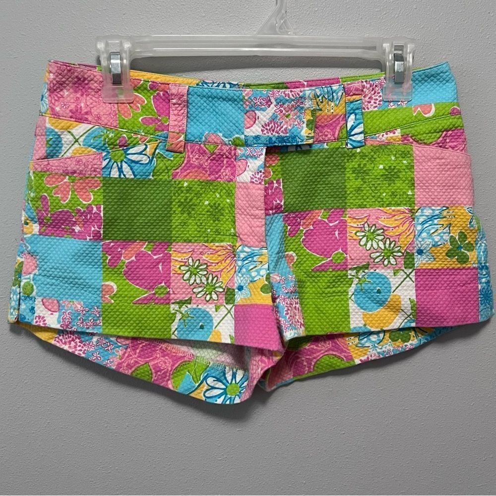 Lilly Pulitzer Multi-Color Patchwork Shorts Size 2